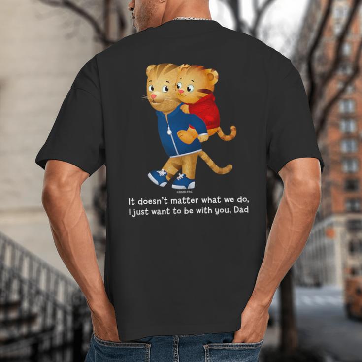 Daniel And Dad Tiger Dark Shirt Big And Tall Men's T-Shirt Back Print