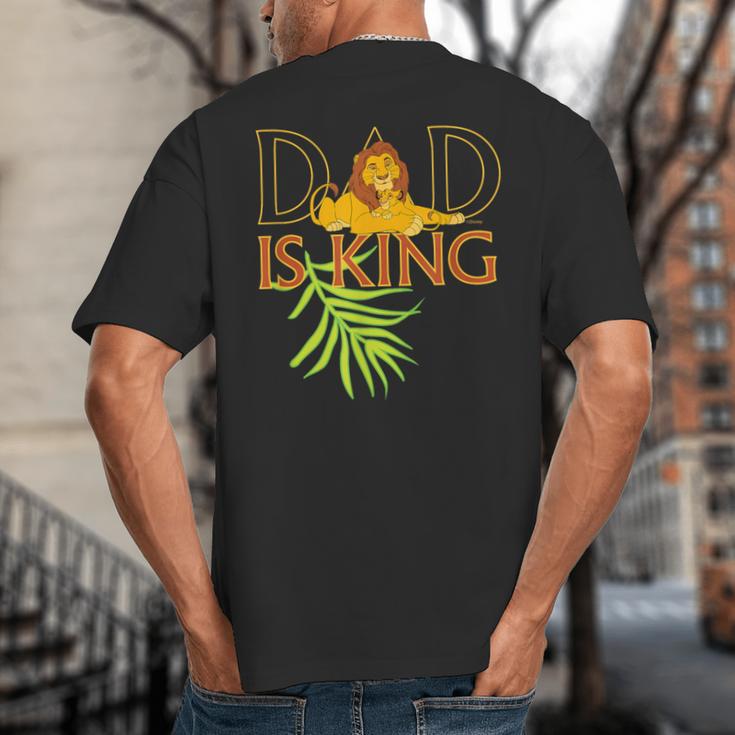 Disney The Lion King Dad Is King Mufasa & Simba Father's Day Big And Tall Men's T-Shirt Back Print