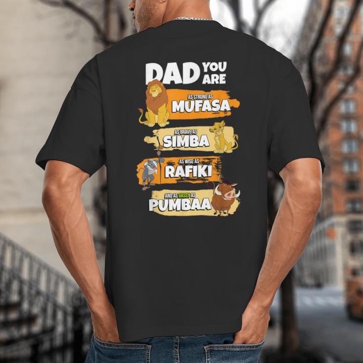Disney The Lion King Dad You Are Word Stack Big And Tall Men's T-Shirt Back Print