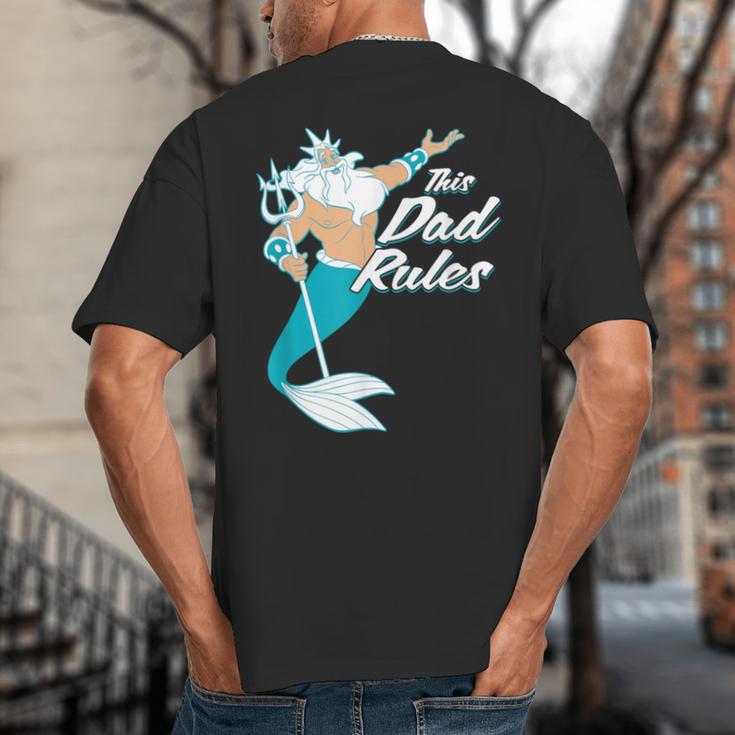 Disney The Little Mermaid King Triton Dad Big And Tall Men's T-Shirt Back Print