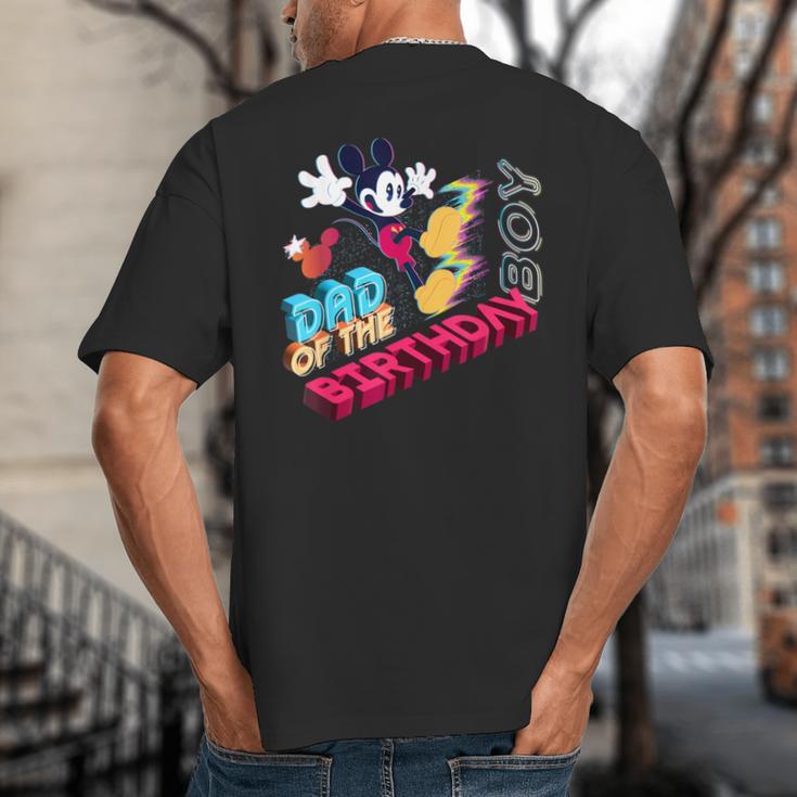Disney Mickey Mouse Family Star Dad Of The Birthday Boy Big And Tall Men's T-Shirt Back Print