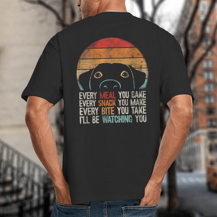 Dog Lover Dog Humor Dog Mom Dog Dad Big And Tall Men's T-Shirt Back Print