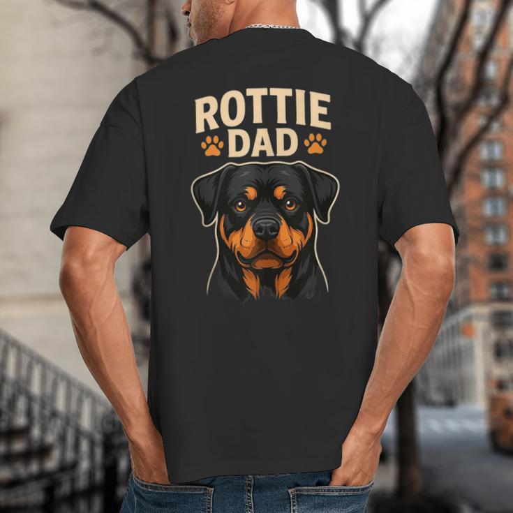 Dog Owner Dad Rottweiler Rottie Dad Big And Tall Men's T-Shirt Back Print