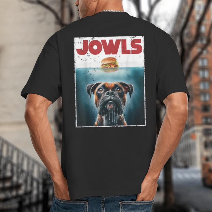 Drooling Boxer Jowls Fawn Dog Mom Dog Dad Burger Big And Tall Men's T-Shirt Back Print