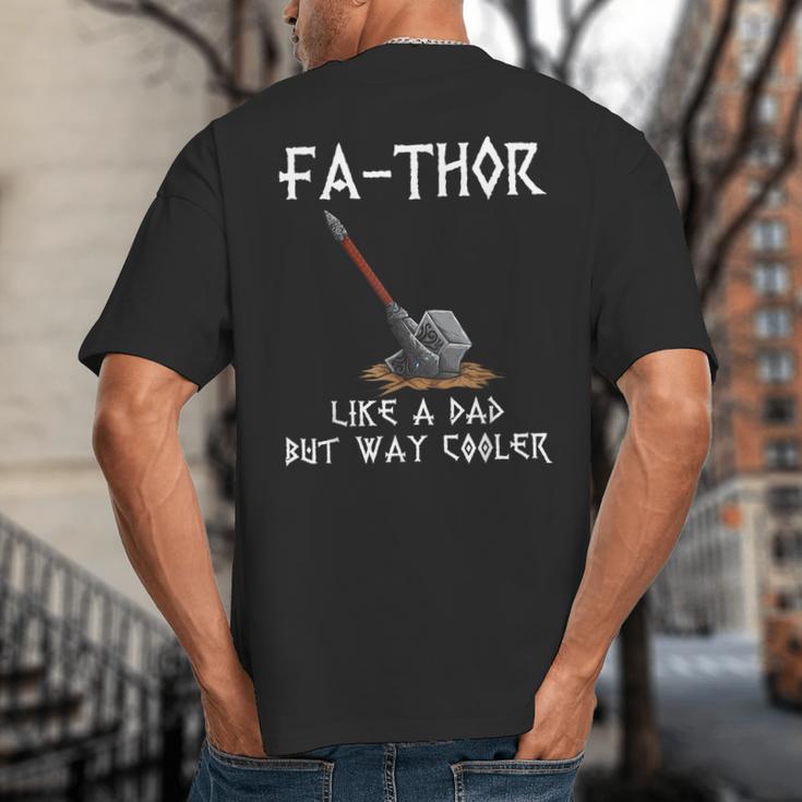 FA-Thor Fathers Day Tshirt Dad Father Big And Tall Men's T-Shirt Back Print