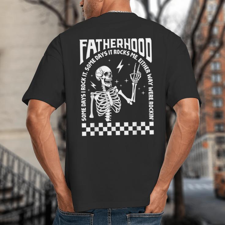 Fatherhood Dad Tour Some Days I Rock It Happy Father's Day Big And Tall Men's T-Shirt Back Print