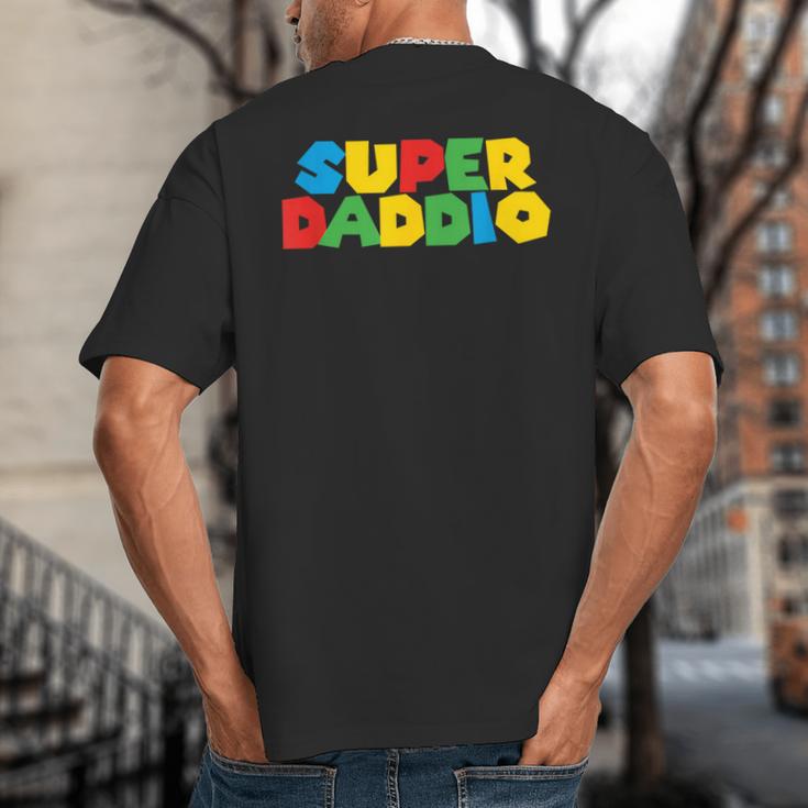 Fatherly Powers Unleashed Gamer Super Dad From Wife & Kids Big And Tall Men's T-Shirt Back Print