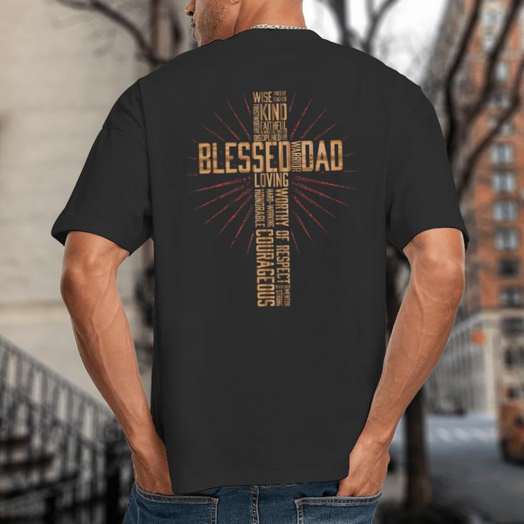 Father's Day Dad Husband Blessed Dad Christian Big And Tall Men's T-Shirt Back Print Father's Day Dad Husband Blessed Dad Christian Big And Tall Men's T-Shirt Back Print