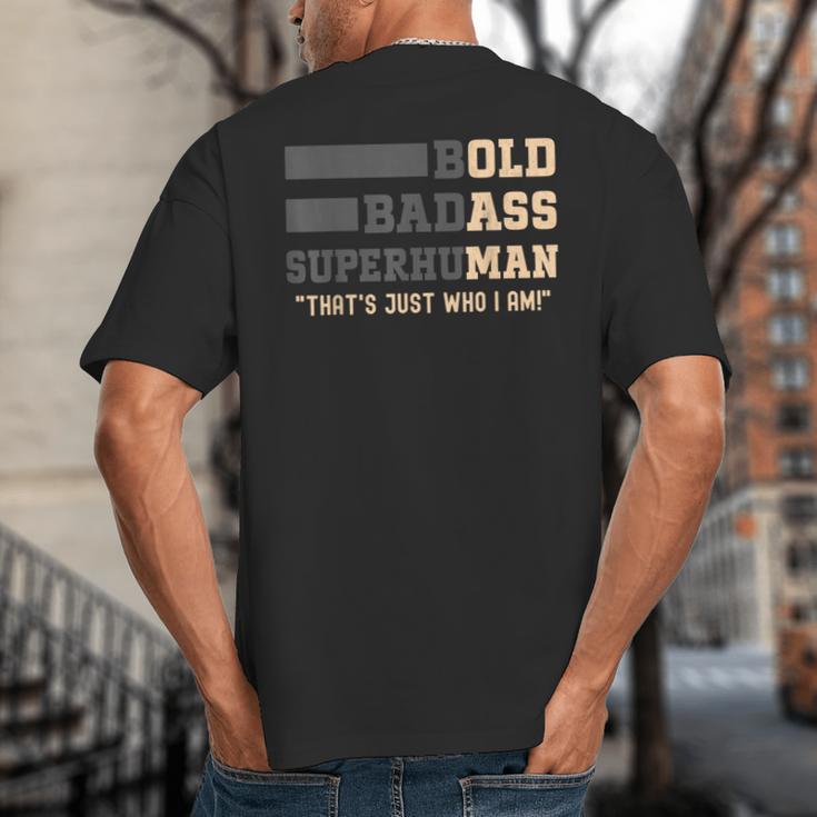 Fathers Day Old Man Retirement Tee Gag For Dad Big And Tall Men's T-Shirt Back Print