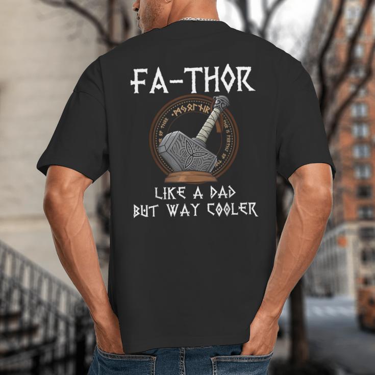 Fathor Dad Father Father's Day Classic Fit Short Sleeve T-Shirt Size Small Big And Tall Men's T-Shirt Back Print