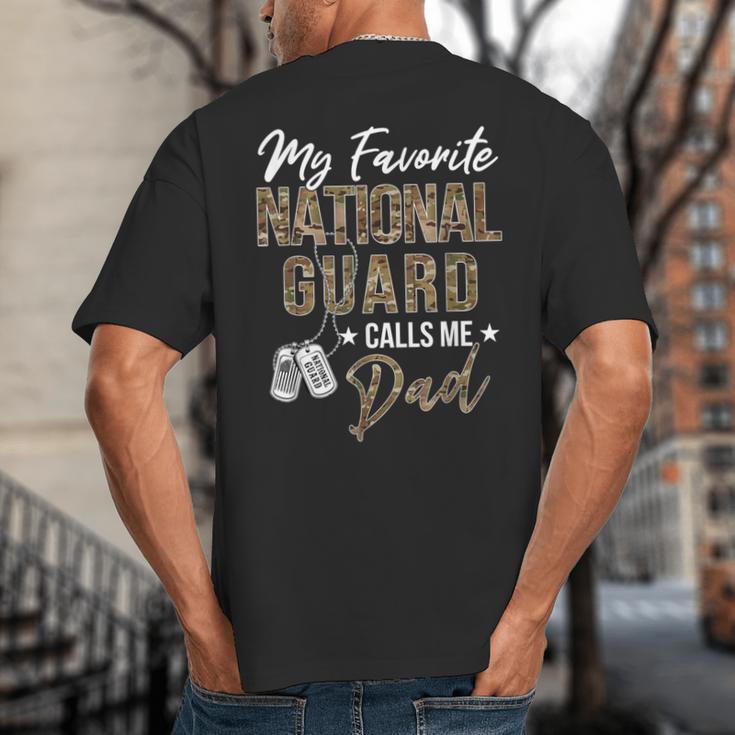 My Favorite National Guard Calls Me Dad Military Family Big And Tall Men's T-Shirt Back Print My Favorite National Guard Calls Me Dad Military Family Big And Tall Men's T-Shirt Back Print