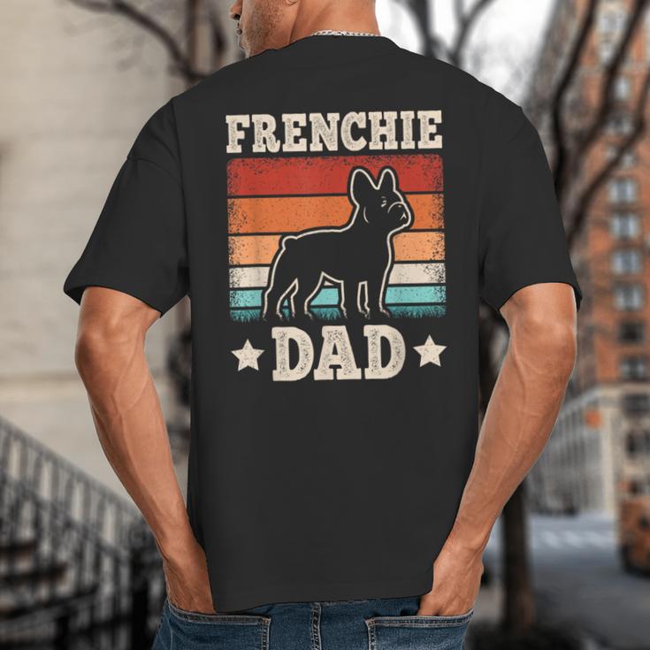 Frenchie Dad Retro French Bulldog Lover Daddy Men Big And Tall Men's T-Shirt Back Print