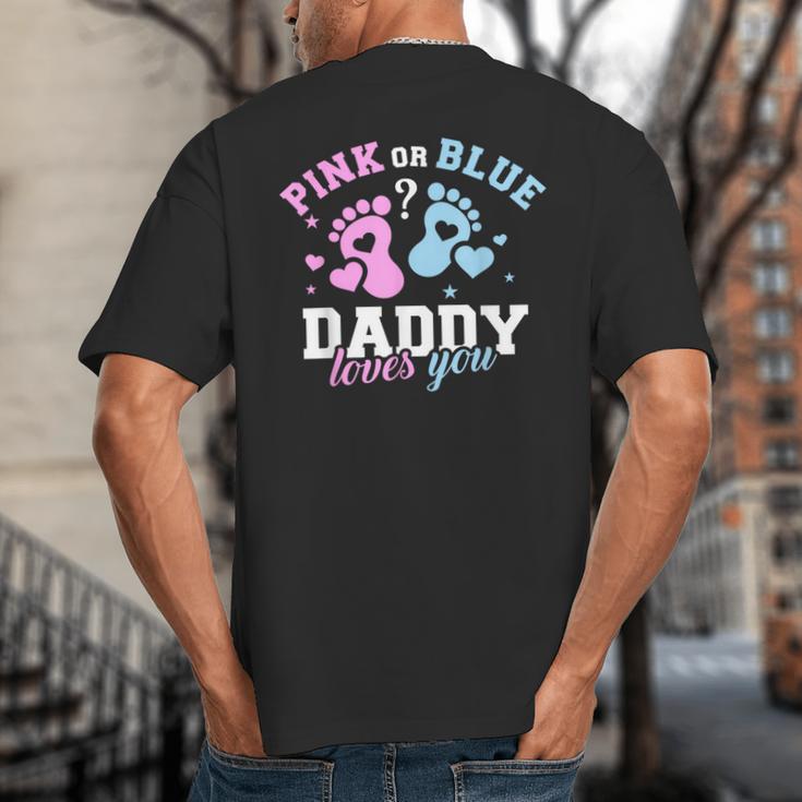 Gender Reveal Daddy Dad Big And Tall Men's T-Shirt Back Print