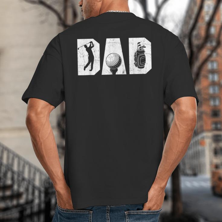 Golfing Dad Golf Lover Golfing Putter Golfer Big And Tall Men's T-Shirt Back Print