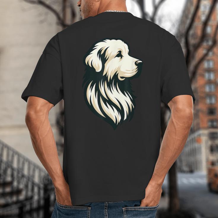 Great Pyrenees Pyr Minimalist Simple Dog Mom Dad Boys Girls Big And Tall Men's T-Shirt Back Print