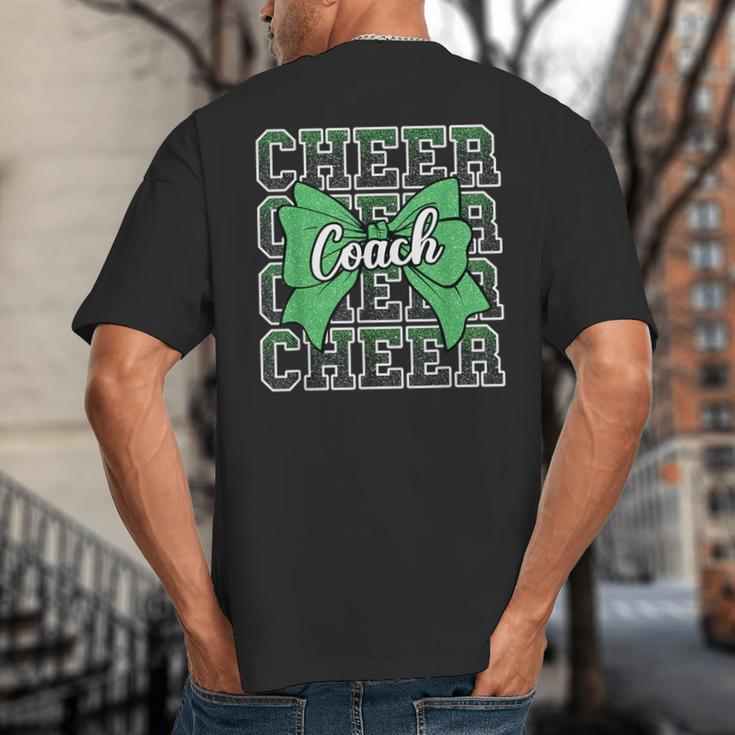 Green Sport Loud Proud Cheer Coach Dad Father's Day Big And Tall Men's T-Shirt Back Print