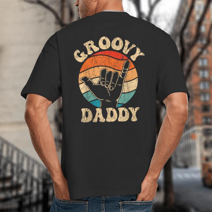 Groovy Daddy 70s Aesthetic Nostalgia 1970's Retro Groovy Dad Big And Tall Men's T-Shirt Back Print Groovy Daddy 70s Aesthetic Nostalgia 1970's Retro Groovy Dad Big And Tall Men's T-Shirt Back Print