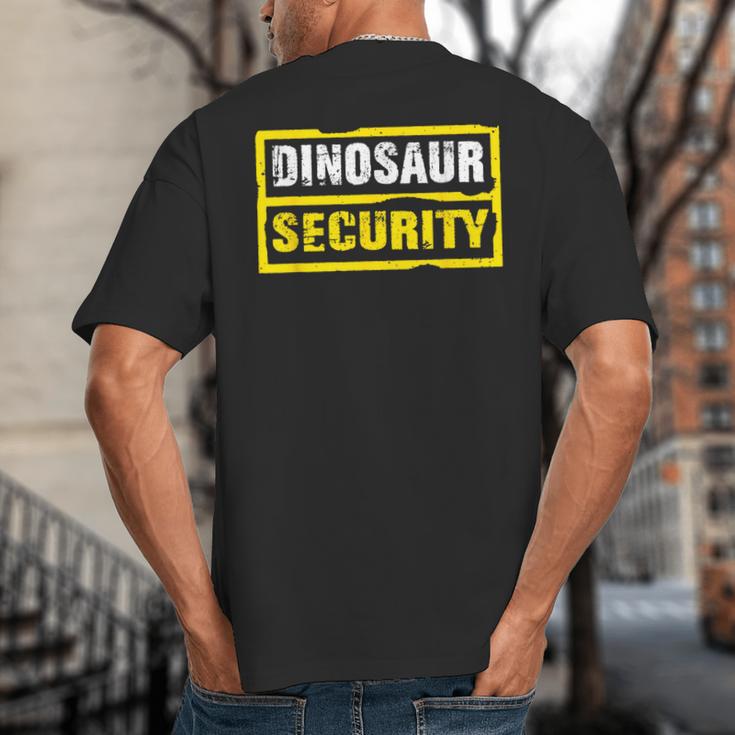 Halloween Adult Costume Dinosaur Security Dad Mom Big And Tall Men's T-Shirt Back Print