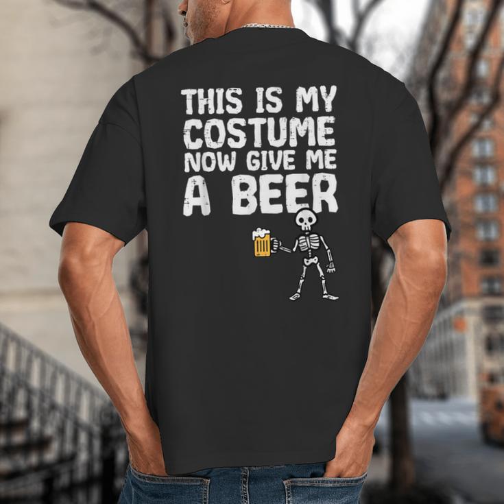 Halloween This Is My Costume Give Me Skeleton Dad Men Big And Tall Men's T-Shirt Back Print