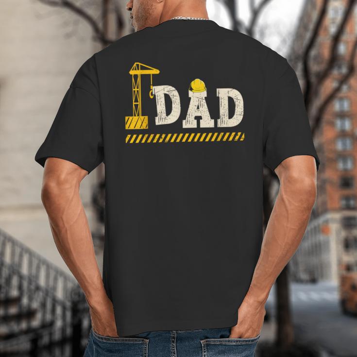 Happy Father's Day Construction For Son DAD Father's Day Big And Tall Men's T-Shirt Back Print