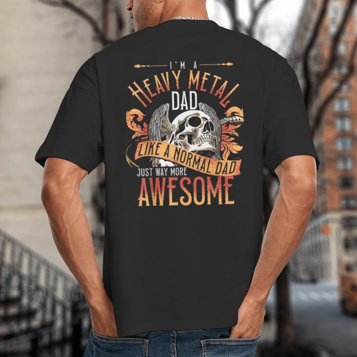 Heavy Metal Cooler Dad Punk Rock Music Lover Big And Tall Men's T-Shirt Back Print