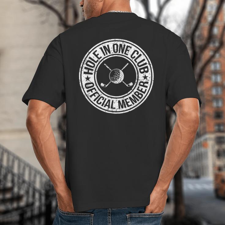 Hole In One Golf Dad & Cart Golfer Big And Tall Men's T-Shirt Back Print