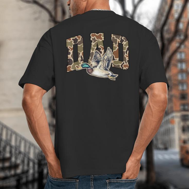 Hunting Dad Duck Camouflage Camo Preppy Camo Dad Camo Big And Tall Men's T-Shirt Back Print Hunting Dad Duck Camouflage Camo Preppy Camo Dad Camo Big And Tall Men's T-Shirt Back Print