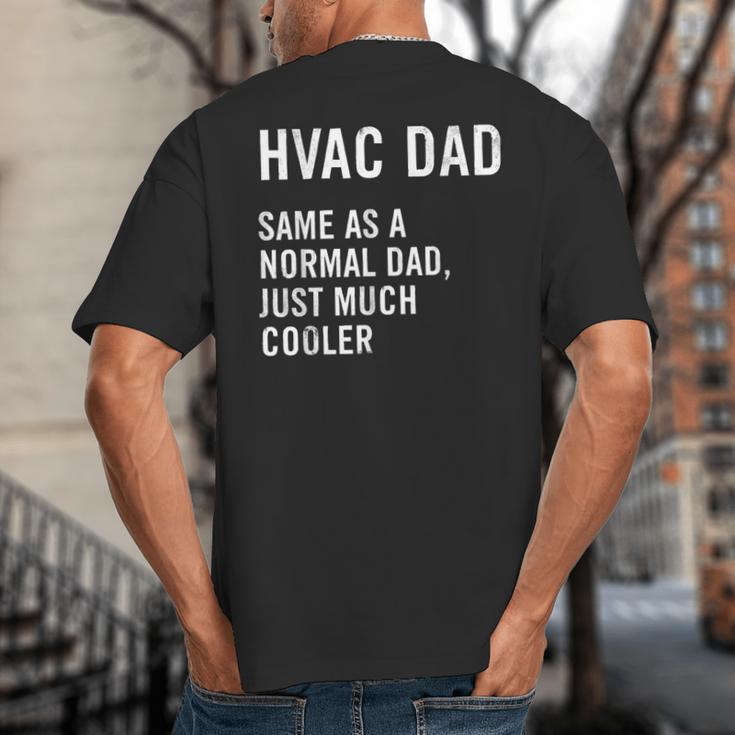 HVAC Dad Definition HVAC Technician Big And Tall Men's T-Shirt Back Print