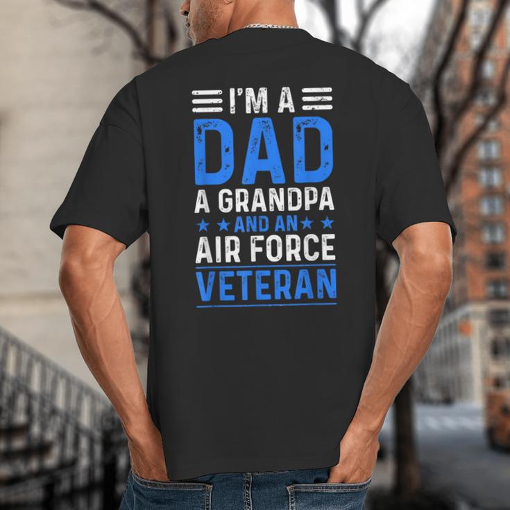 I’m A Dad Grandpa Air Force Veteran Distressed Big And Tall Men's T-Shirt Back Print I’m A Dad Grandpa Air Force Veteran Distressed Big And Tall Men's T-Shirt Back Print
