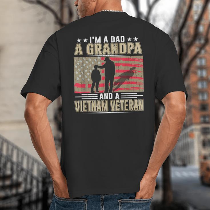 I'm A Dad a Grandpa And a Vietnam Veteran Big And Tall Men's T-Shirt Back Print