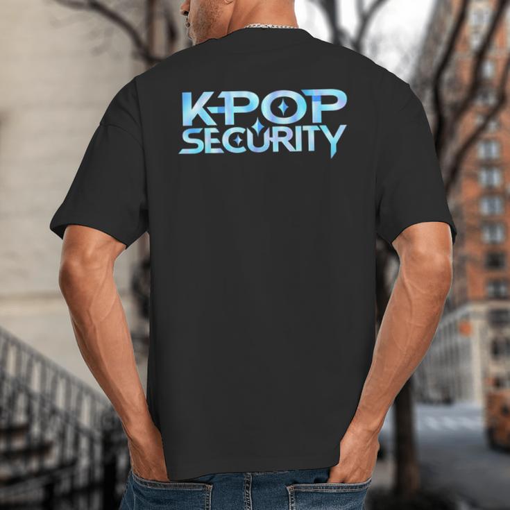 K-Pop Security Mom Dad Kids Birthday Concert Staff Big And Tall Men's T-Shirt Back Print