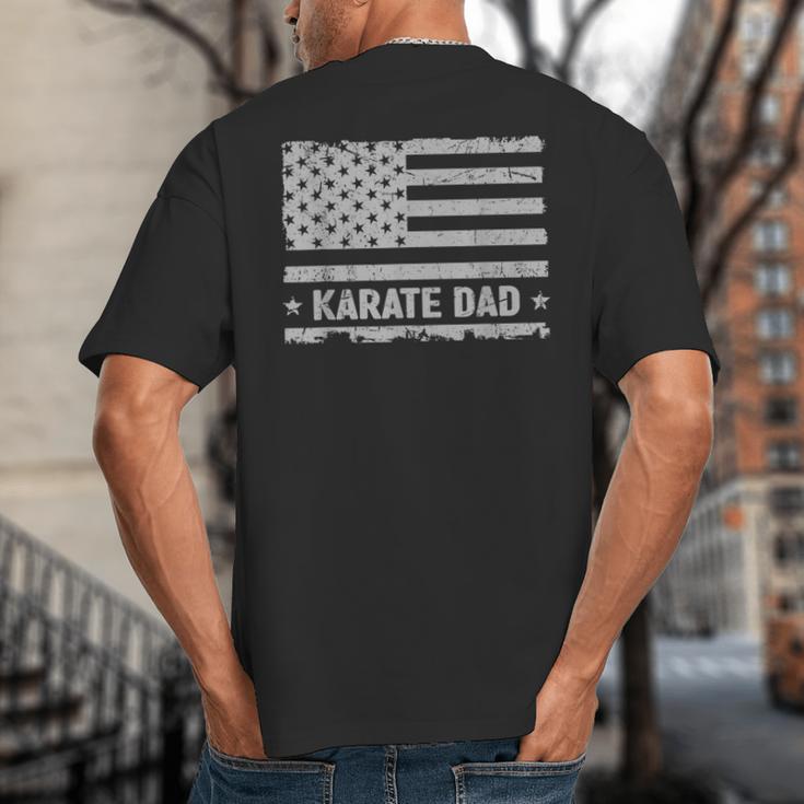 Karate Dad America US Flag Patriot Vintage Big And Tall Men's T-Shirt Back Print
