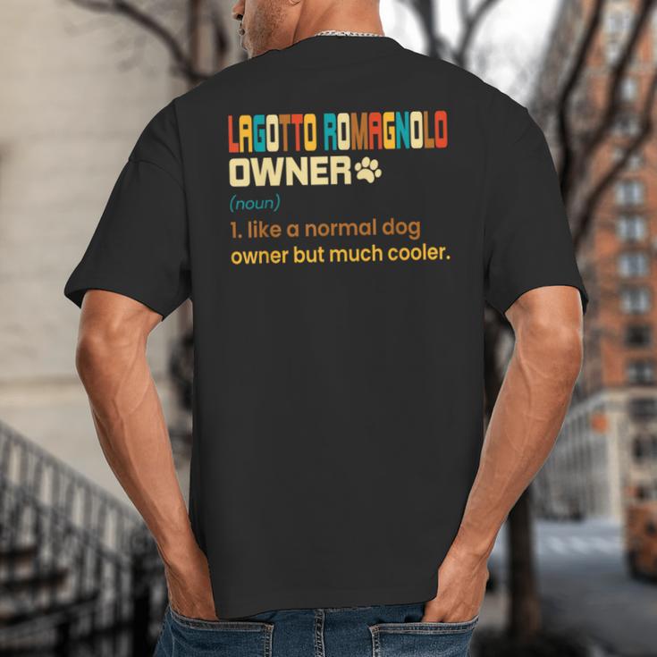 Lagotto Romagnolo Vintage Retro Dog Mom Dad Big And Tall Men's T-Shirt Back Print Lagotto Romagnolo Vintage Retro Dog Mom Dad Big And Tall Men's T-Shirt Back Print