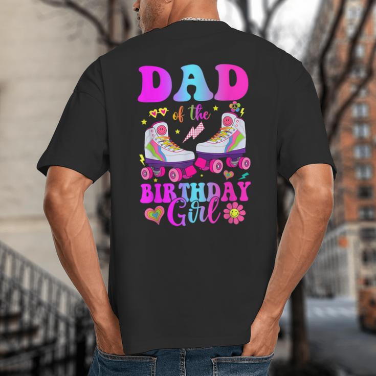 Let's Roll Dad Of The Birthday Girl Roller Skate Birthday Big And Tall Men's T-Shirt Back Print Let's Roll Dad Of The Birthday Girl Roller Skate Birthday Big And Tall Men's T-Shirt Back Print