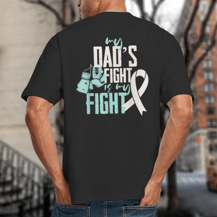 Lung Cancer Dad Ribbon Big And Tall Men's T-Shirt Back Print