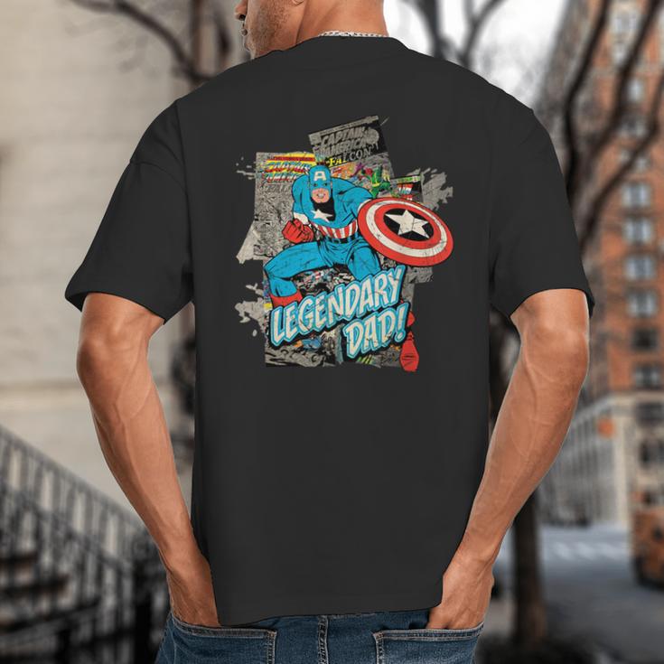 Marvel Captain America Legendary Dad Father's Day Big And Tall Men's T-Shirt Back Print