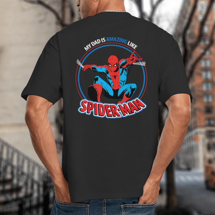 Marvel Dad Is Amazing Like Spider-Man Father's Day Big And Tall Men's T-Shirt Back Print