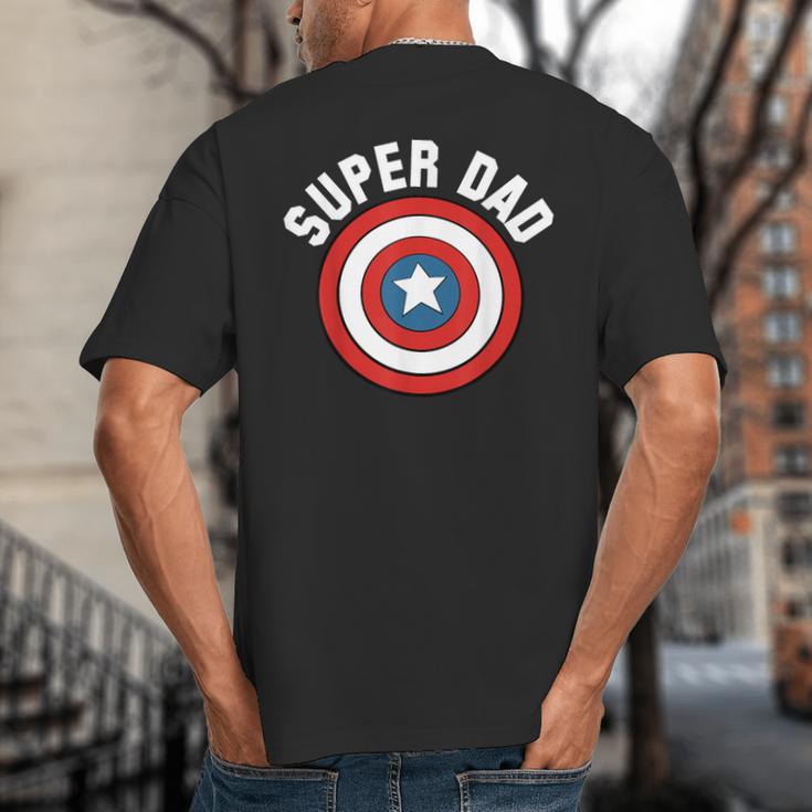 Marvel Father's Day Super Dad Captain America Shield Big And Tall Men's T-Shirt Back Print