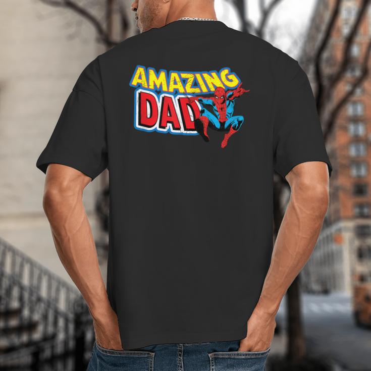 Marvel Spider-Man Amazing Dad Comic Book Father's Day Big And Tall Men's T-Shirt Back Print
