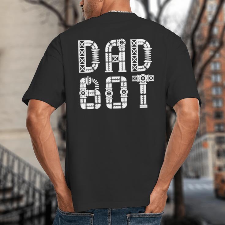 Matching Family Robot Father's Day Dad Bot Big And Tall Men's T-Shirt Back Print Matching Family Robot Father's Day Dad Bot Big And Tall Men's T-Shirt Back Print