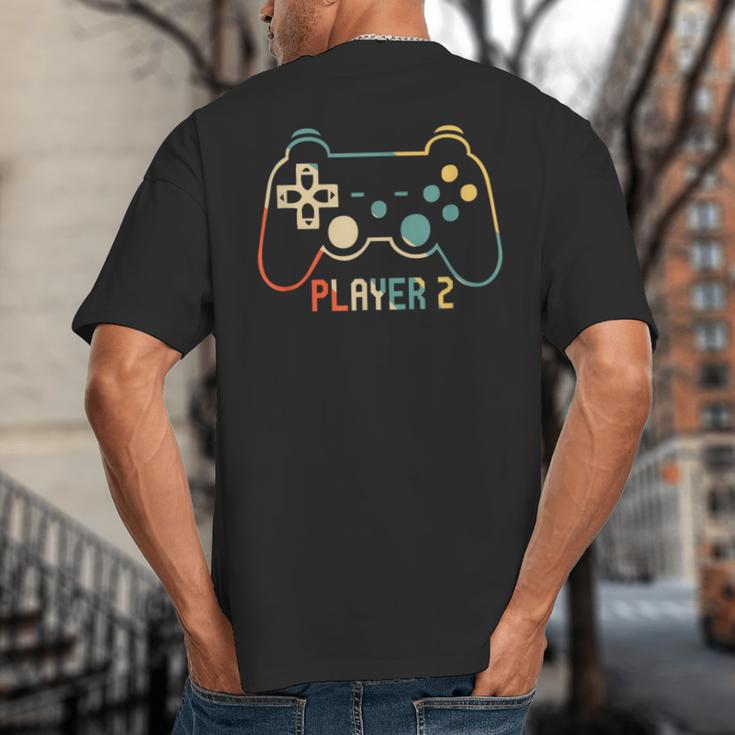 Matching Gamer Tee For Dad Mom & Kids Player 123 Big And Tall Men's T-Shirt Back Print