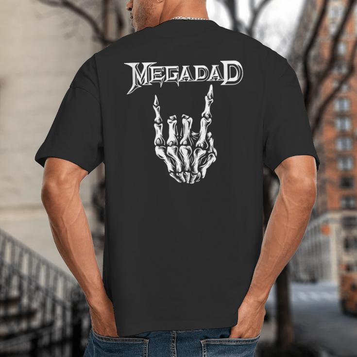 Megadad Retro 90s Hard Rock Band Heavy Metal Father's Day Big And Tall Men's T-Shirt Back Print