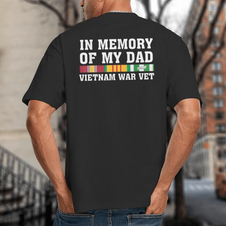 In Memory Of My Dad Vietnam Veteran Family Matching Big And Tall Men's T-Shirt Back Print
