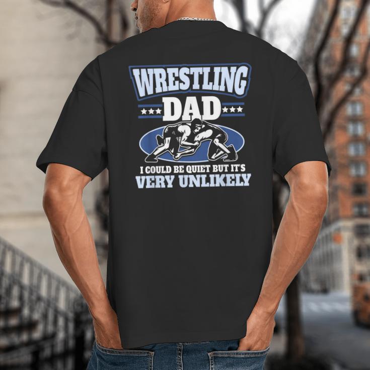 For Men Freestyle Wrestling Dad Big And Tall Men's T-Shirt Back Print