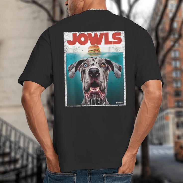 Merle Great Dane Jowls Paws Top Blue Eye Brown Dog Mom Dad For Men Women Girls Kids Big And Tall Men's T-Shirt Back Print