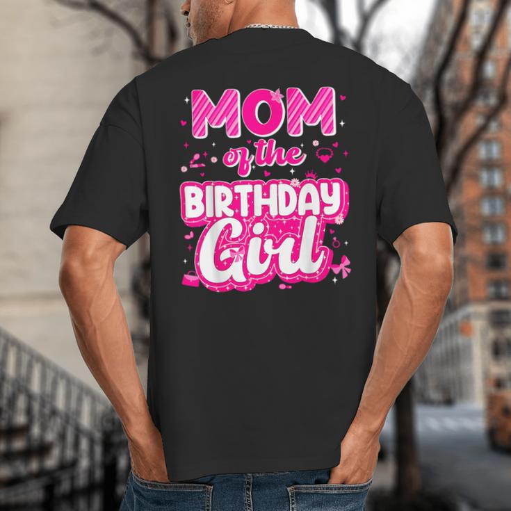 Mom And Dad Birthday Girl Family Matching Party Decorations Big And Tall Men's T-Shirt Back Print