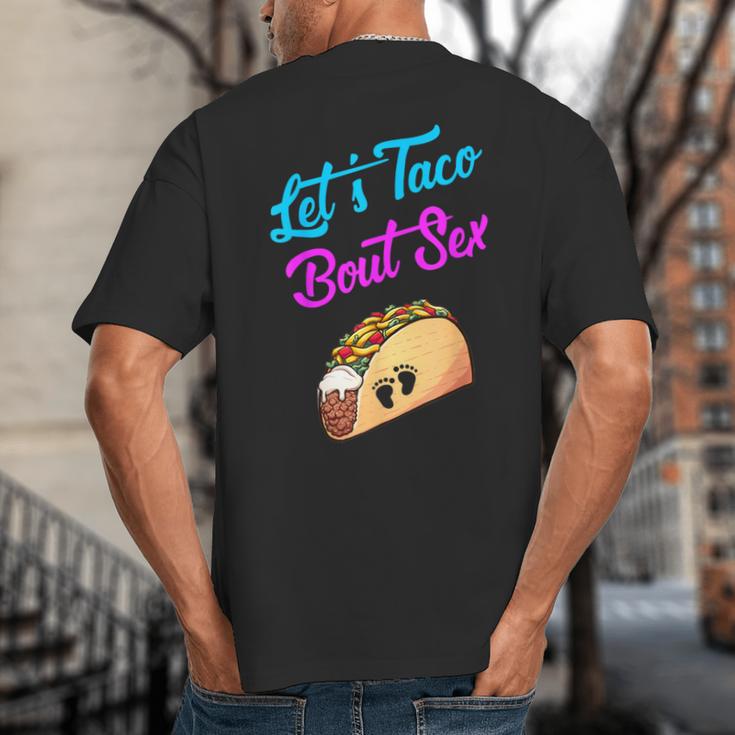 Mom Dad Let's Taco Bout Sex Gender Reveal Party Big And Tall Men's T-Shirt Back Print