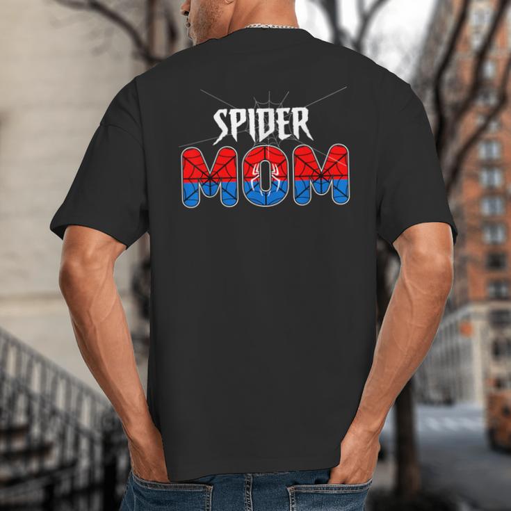 Mom And Dad Spider Family Matching Birthday Halloween Big And Tall Men's T-Shirt Back Print