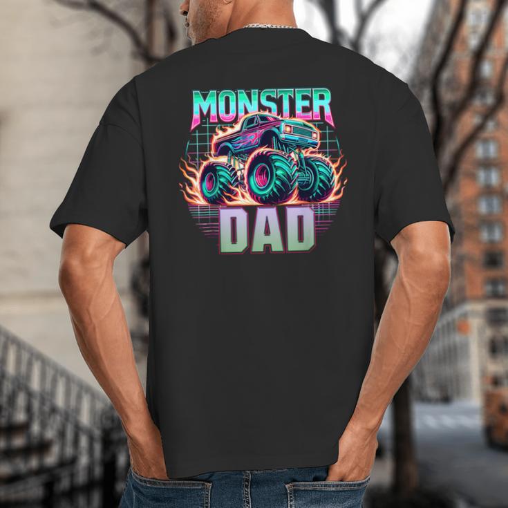 Monster Truck Dad Monster Truck Are My Jam Truck Lovers Big And Tall Men's T-Shirt Back Print