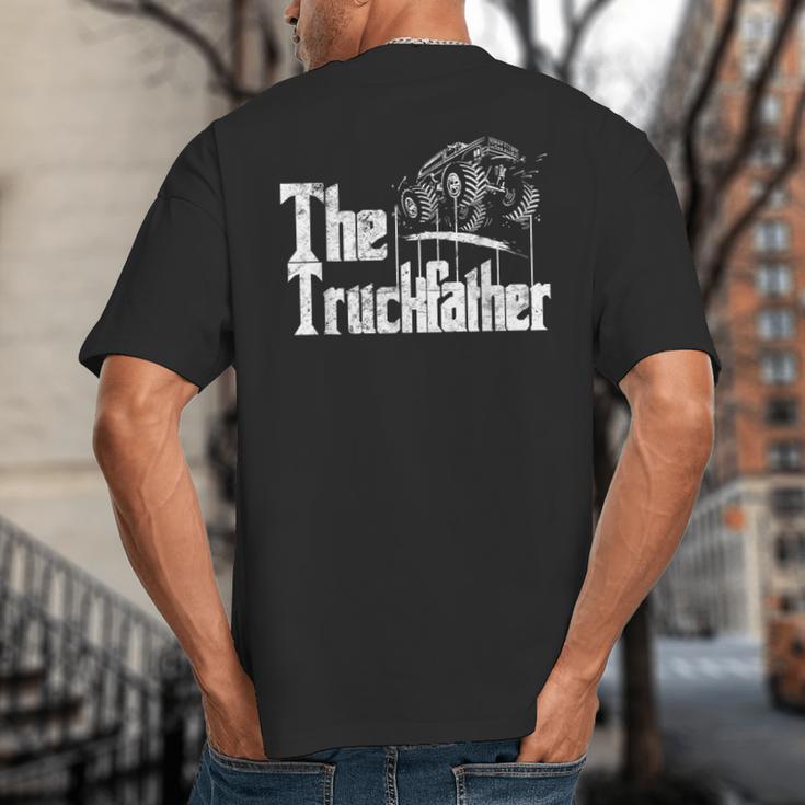 Monster Truck Jam Truckfather Dad Father UTE Pickup Big And Tall Men's T-Shirt Back Print